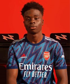 Bukayo Saka Player Paint By Numbers