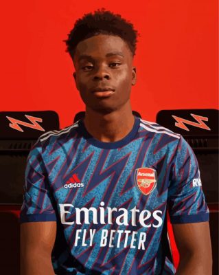 Bukayo Saka Player Paint By Numbers