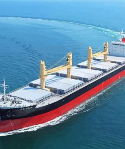 Bulk Carrier Ship In Sea Paint By Numbers