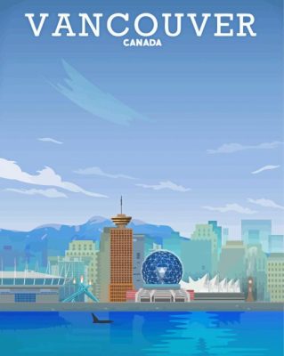 Canada Vancouver Poster Paint By Numbers