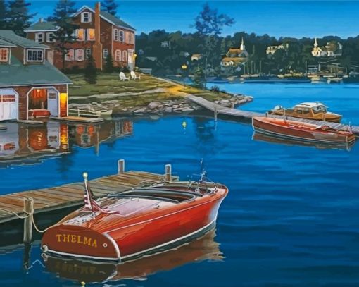 Classic Vintage Boats Paint By Numbers