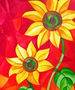 Cubist Sunflowers Art Paint By Numbers