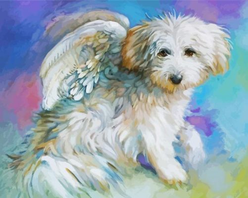 Cute Dog Angel Paint By Numbers