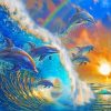 Dolphin In Waves Paint By Numbers