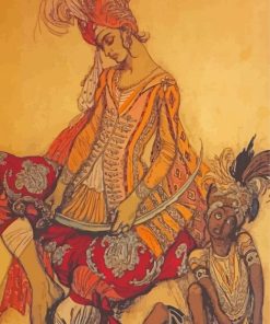 Eastern Prince And His Page By Leon Bakst Paint By Numbers