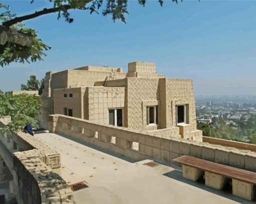 Ennis House In Los Angeles Paint By Numbers