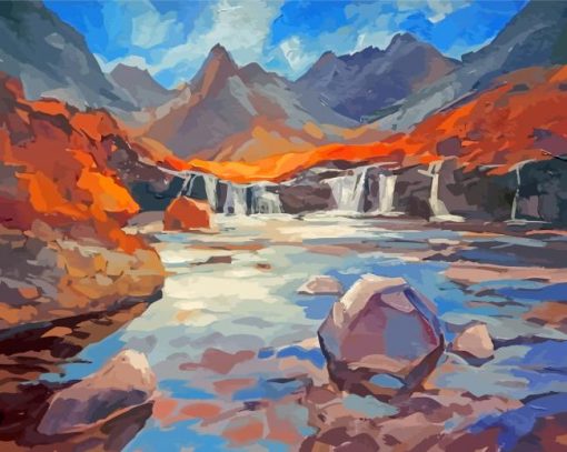 Fairy Pools Abstract Paint By Numbers