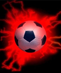 Flaming Soccer Ball Paint By Numbers