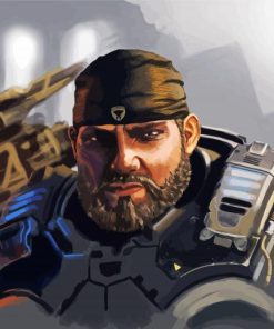 Gears Of War Marcus Fenix Art Paint By Numbers