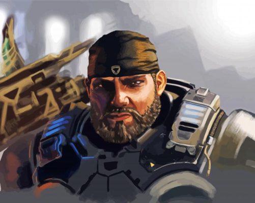 Gears Of War Marcus Fenix Art Paint By Numbers