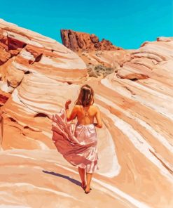 Girl In Valley Of Fire State Park Paint By Numbers