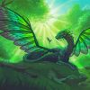 Green Dragon With Fairy Paint By Numbers