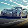 Grey Porsche Gtr2 Car Paint By Numbers