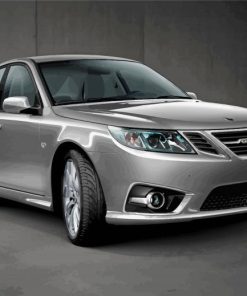 Grey Saab Car Paint By Numbers