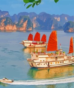 Ha Long Bay Vietnam Boats Paint By Numbers