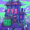 Haunted Property Illustration Art Paint By Numbers