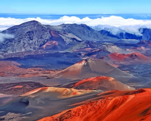 Hawaii Haleakala Volcano Paint By Numbers