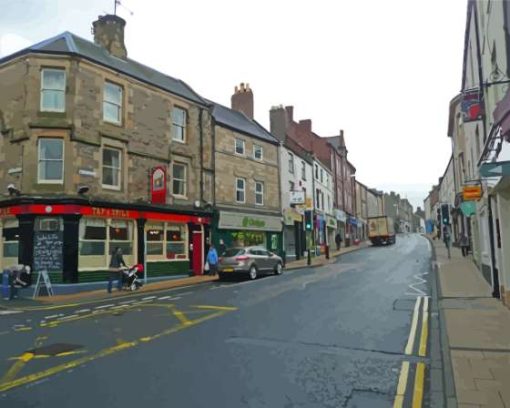 Hexham Town Street Paint By Numbers