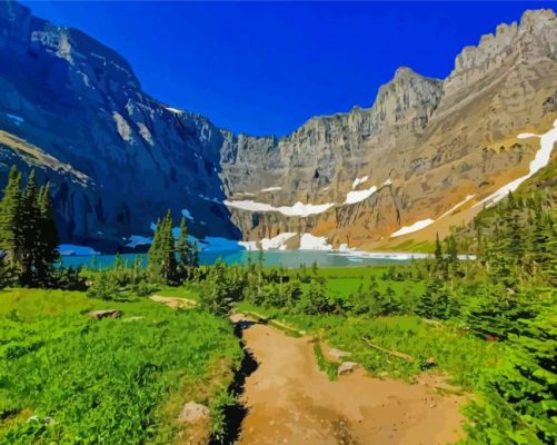 Iceberg Lake Paint By Numbers