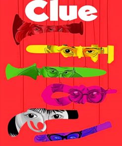 Illustration Clue Movie Poster Paint By Numbers