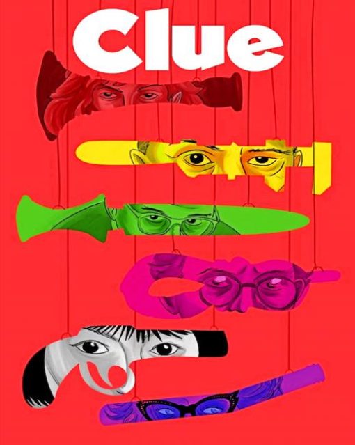 Illustration Clue Movie Poster Paint By Numbers