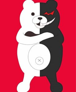 Illustration Monokuma Bear Paint By Numbers