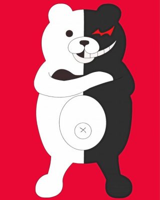 Illustration Monokuma Bear Paint By Numbers