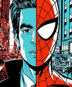 Illustration Andrew Garfield Spider Paint By Numbers