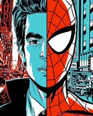 Illustration Andrew Garfield Spider Paint By Numbers