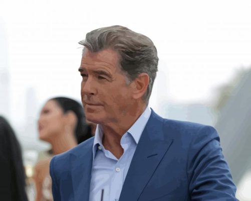 Irish Actor Pierce Brosnan Paint By Numbers