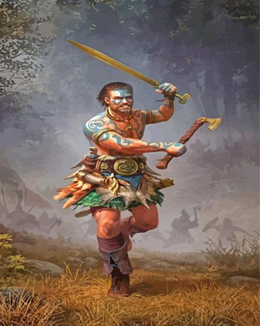 Irish Warrior Man Paint By Numbers