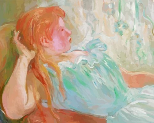 Jeune Fille Etendue By Berthe Morisot Paint By Numbers