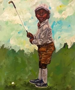 Little Black Golfer Paint By Numbers