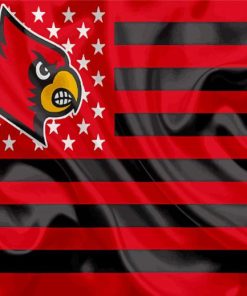 Louisville Cardinals Flag Paint By Numbers