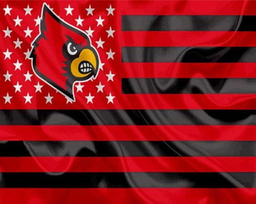 Louisville Cardinals Flag Paint By Numbers