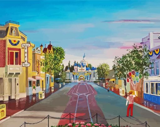 Main Street Disneyland Paint By Numbers