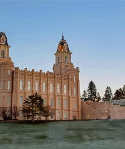 Manti Utah LDS Temple Paint By Numbers