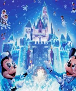 Mickey And Minnie Mouse Disney Winter Paint By Numbers