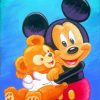 Mickey Mouse And Bear Art Paint By Numbers