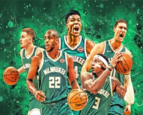 Milwaukee Bucks Team Paint By Numbers