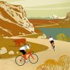 Mountain Cycling Illustration Paint By Numbers