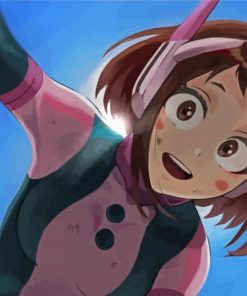 Ochako Uraraka Character Art Paint By Numbers