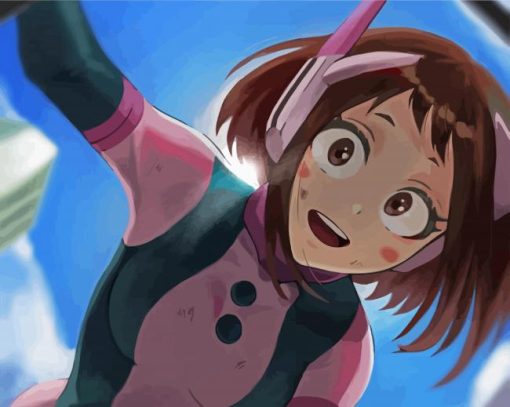 Ochako Uraraka Character Art Paint By Numbers