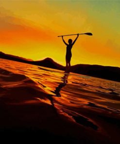 Paddleboarding Silhouette Paint By Numbers