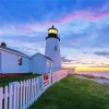 Pemaquid Point Bristol At Sunset Paint By Numbers