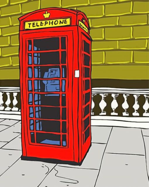 Phone Box Illuustration Paint By Numbers