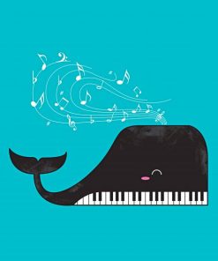 Piano Whale Paint By Numbers