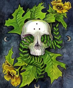 Plant Skull Paint By Numbers