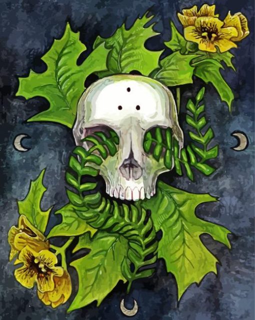 Plant Skull Paint By Numbers