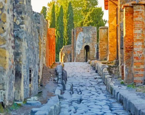 Pompeii Buildings Monuments Paint By Numbers